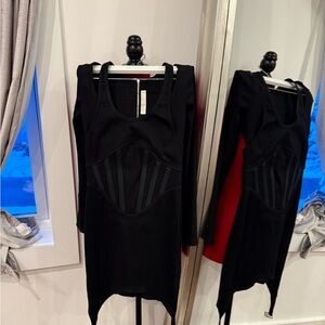 Dion Lee Black Midi Dress